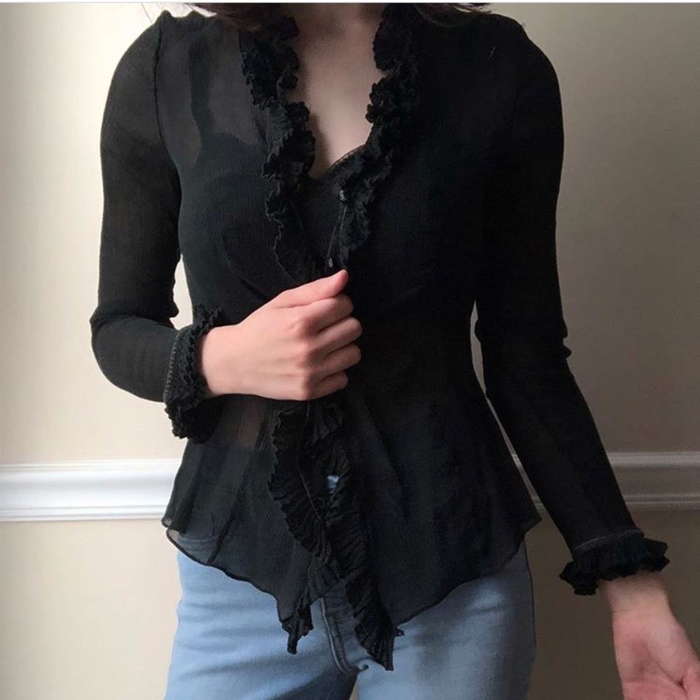 FINAL PRICE Ann Taylor sheer blouse in black